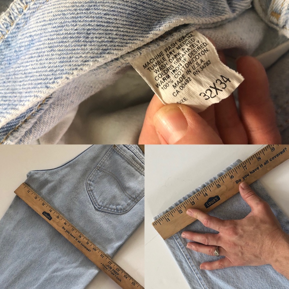 Vintage 90’s Lee Light Wash High Waisted Jeans - Picture 10 of 12